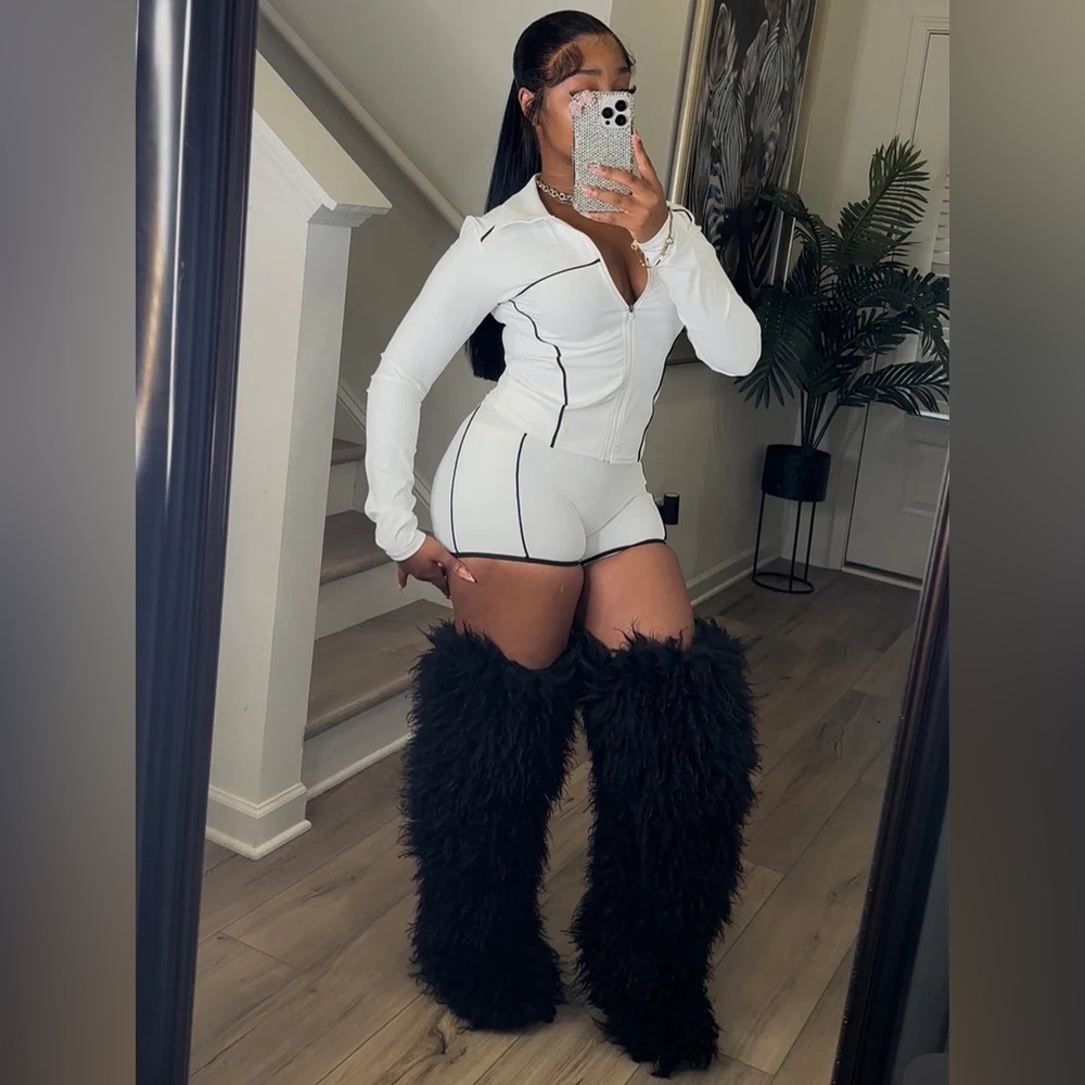 Sculpt Zip-Up Crop Jacket & High-Waist Short Set